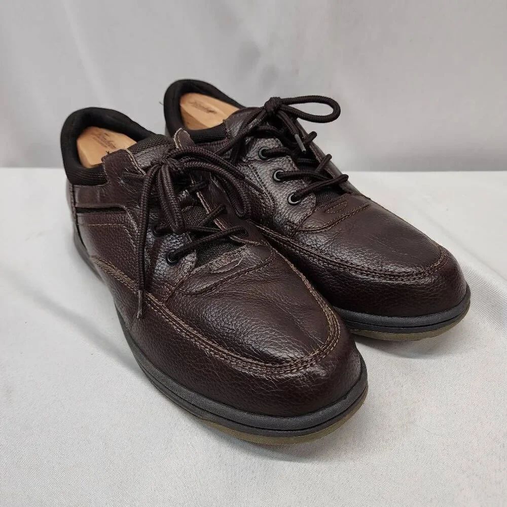 Earth Spirit Men's 13 W Dennis Wide Width Casual and Dress Oxfords Brown Leather